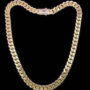 GOLD FILLED 10MM MIAMI CUBAN CHAIN W/ LUX CLASP